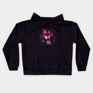 Tiger Roar (Pink) Kids Hoodie